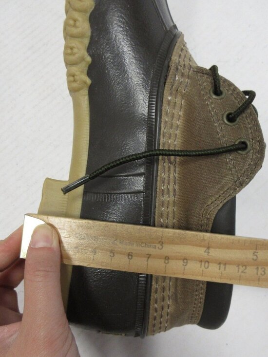VINTAGE LL Bean Bean Boots 10 M Low Duck Canvas Rubber Gum Sole USA
